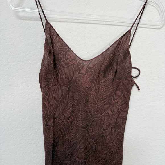 Realisation Penelope Dress Python Brown Size Medium - Picture 4 of 10